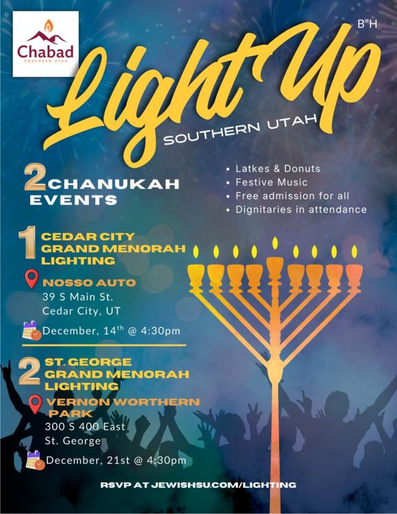 Light Up Southern Utah! – St. George Grand Menorah Lighting