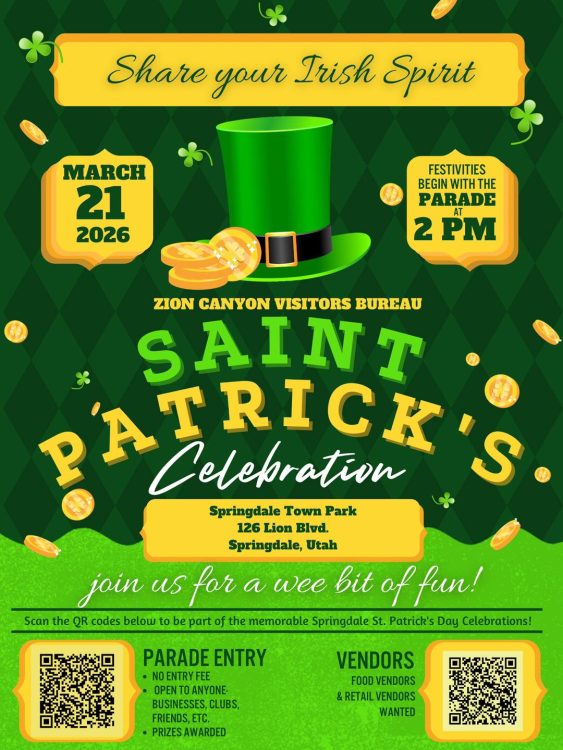 2026 Zion Canyon St. Patrick’s Day Parade & Celebration