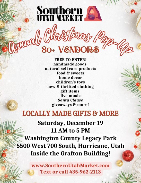 Southern Utah Market Annual Christmas Pop – Up